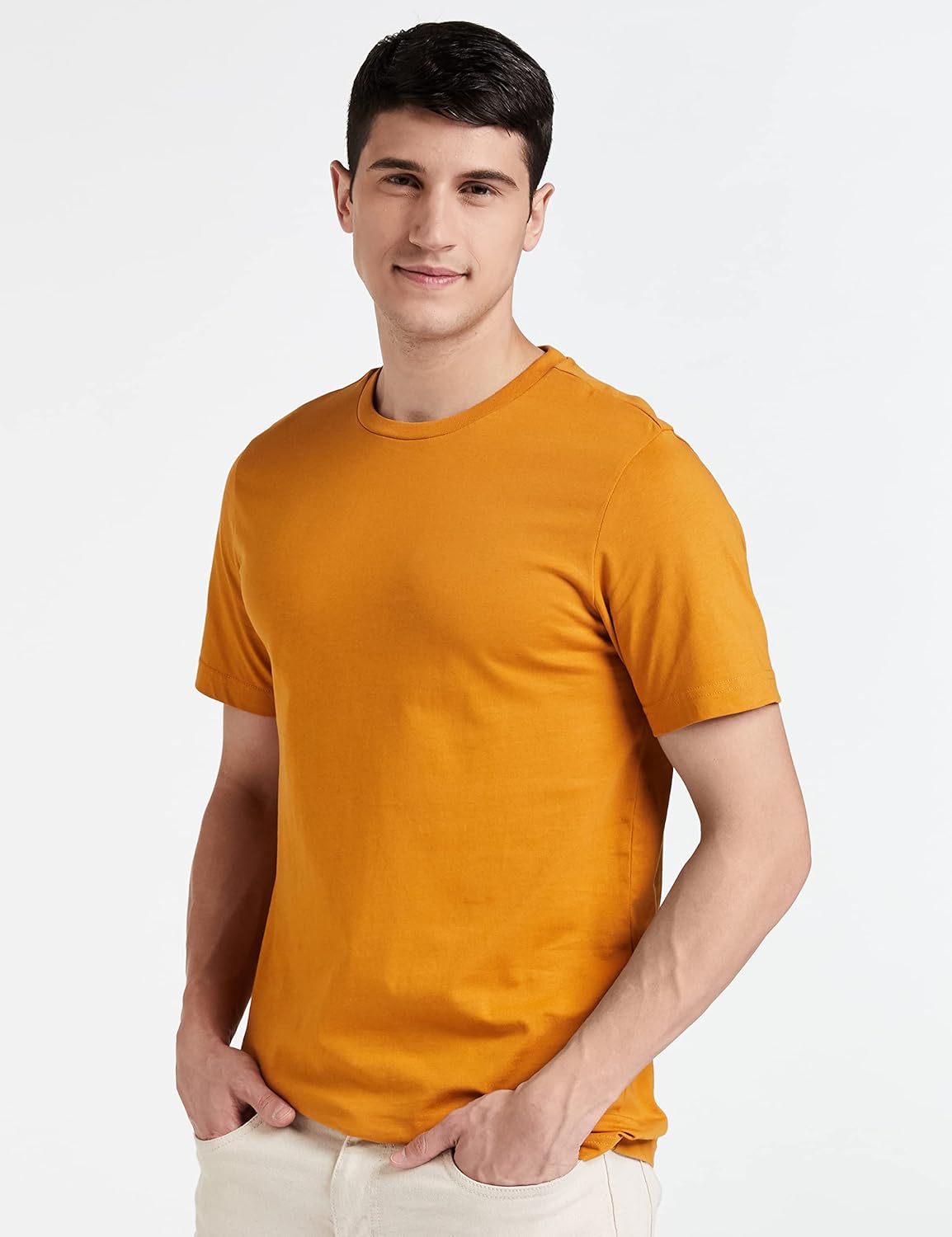 Amazon Brand - Symbol Men's Solid Cotton T Shirt | Plain | Round Neck | Half Sleeve-Regular Fit | Combo Pack of 3 (Available in Plus Size) 2 71z4LMVqPdL. SL1500