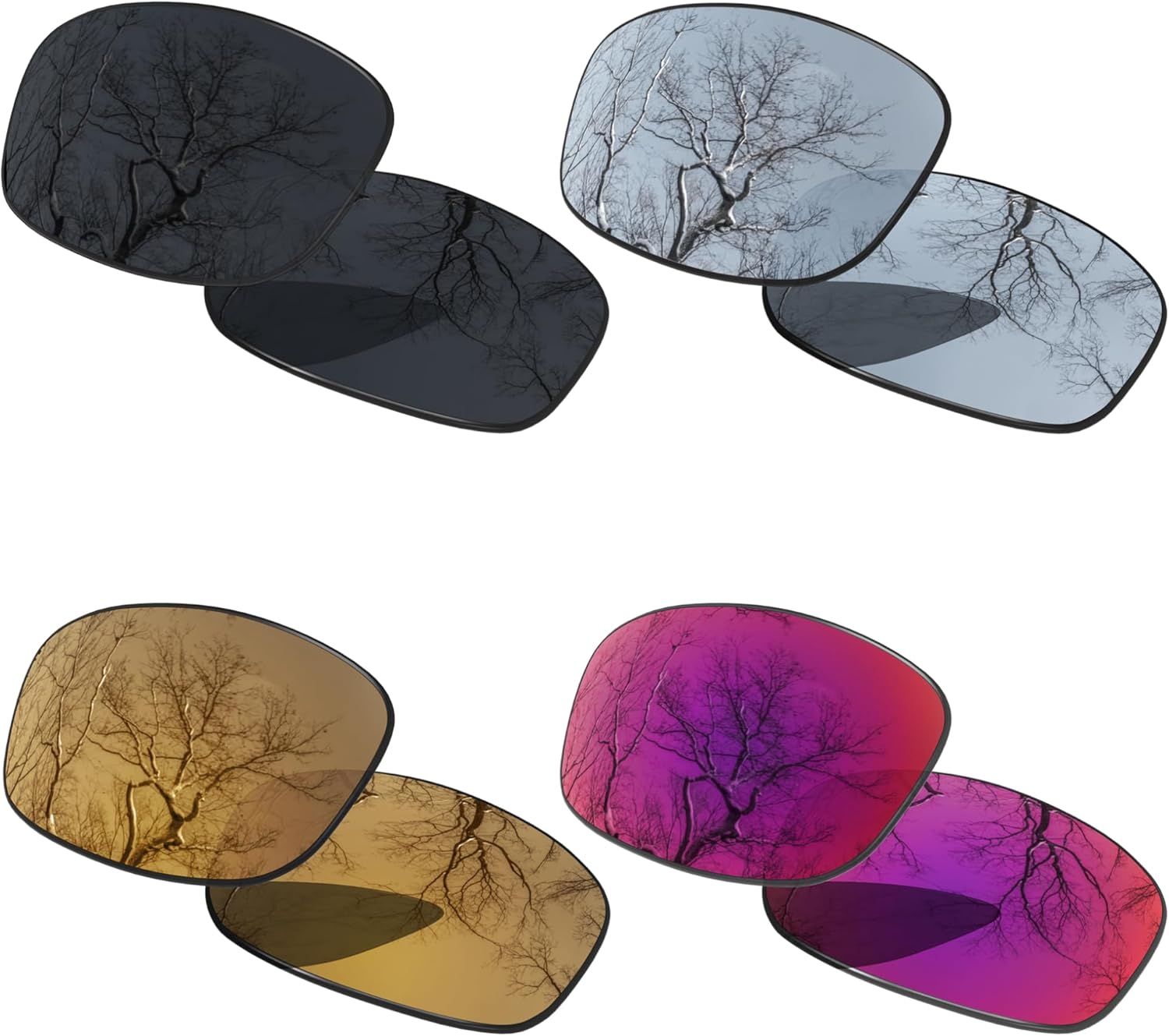 ToughAsNails Set of 4 Replacement Lenses for Oakley Fives Squared OO9238 Pack