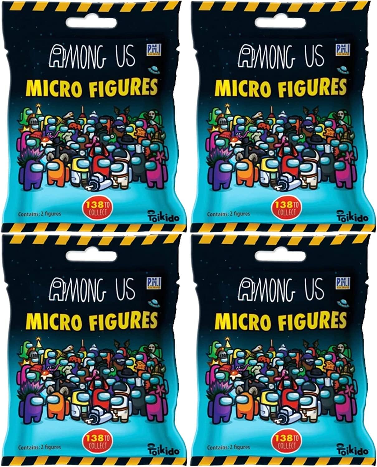 Among Us Micro Figures Blind Bag - 4 Pack, 8 Figures Total