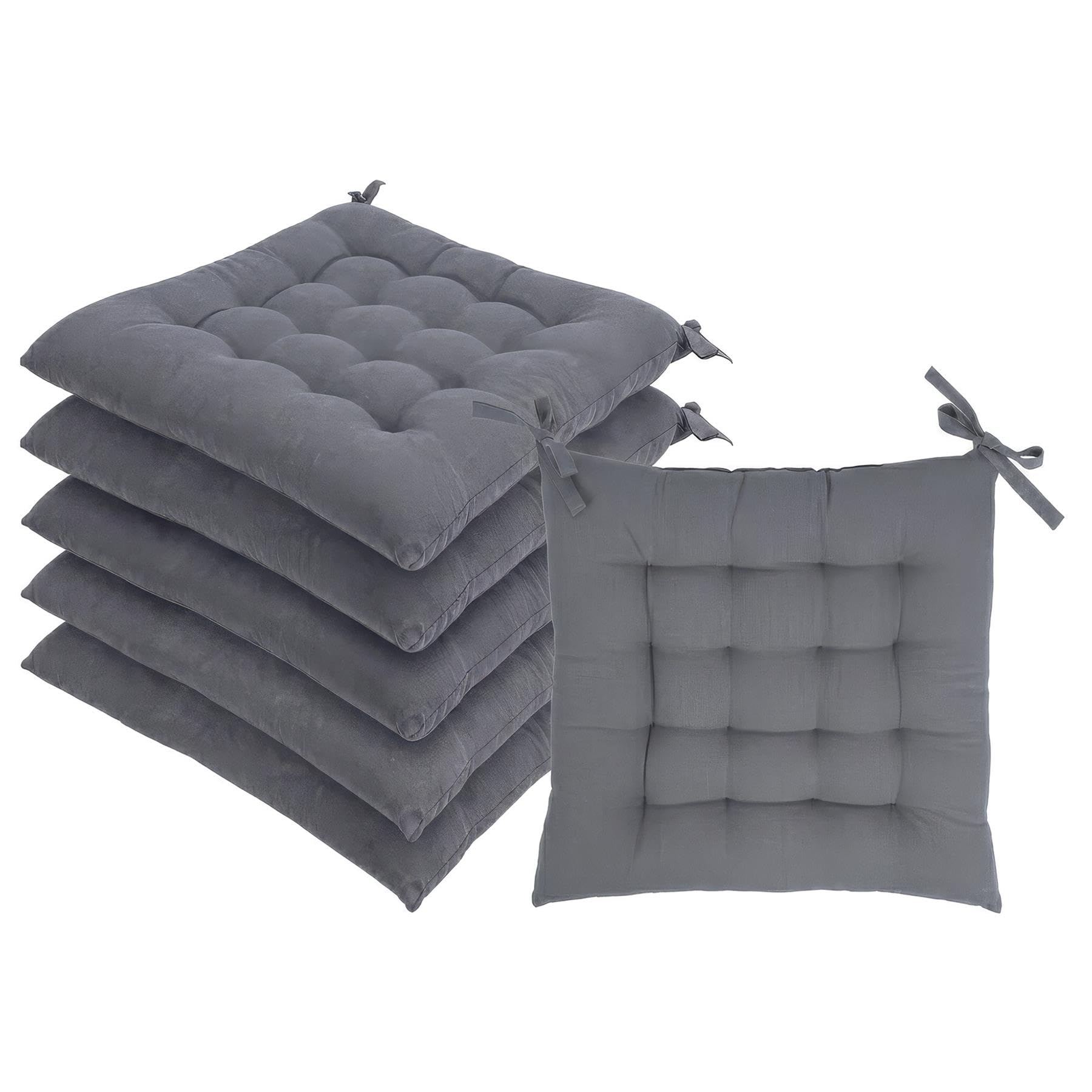 B&Q -  Square Seat Pads40 X 40CmGreyPack Of 6