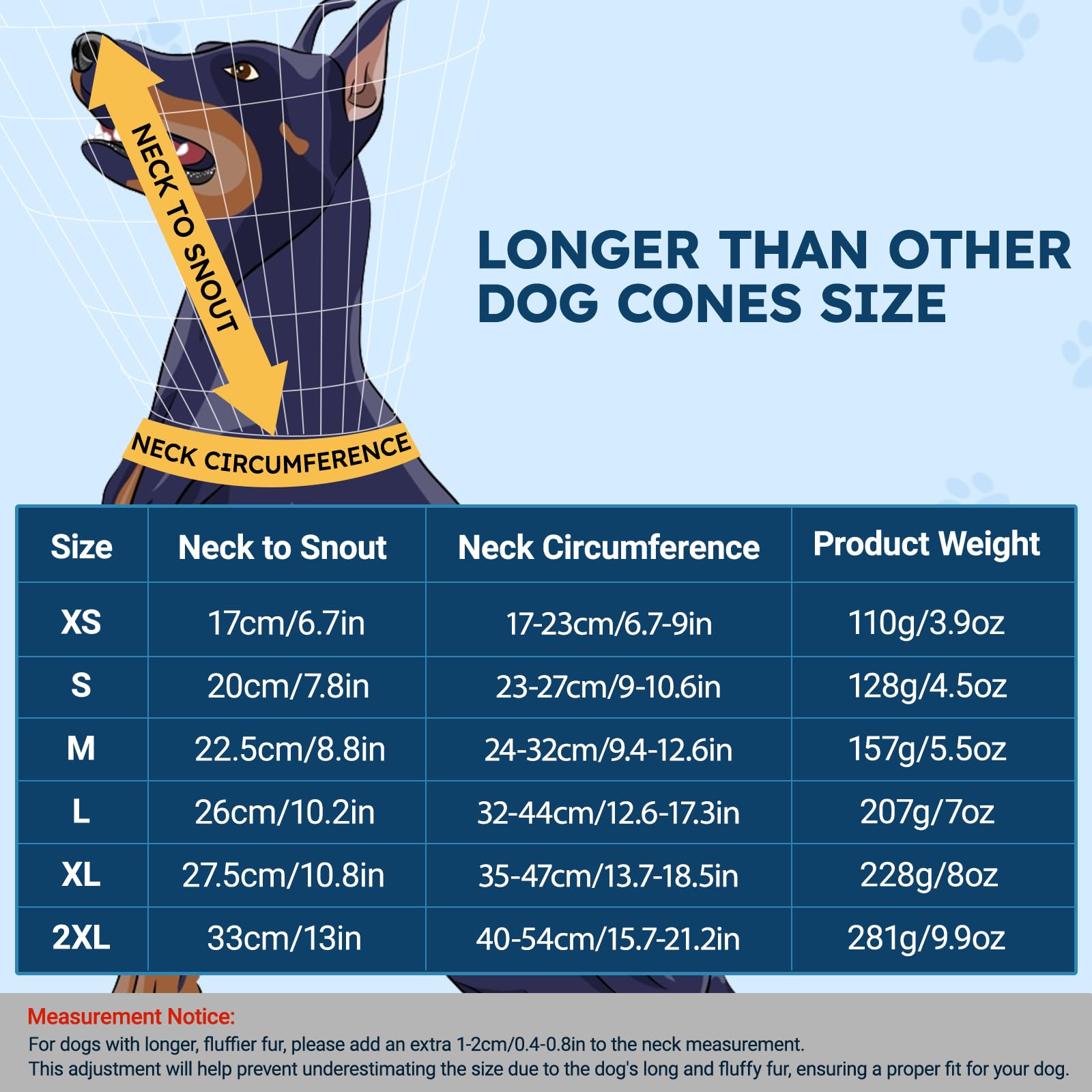 Collar de cono suave para perros grandes después de la cirugía