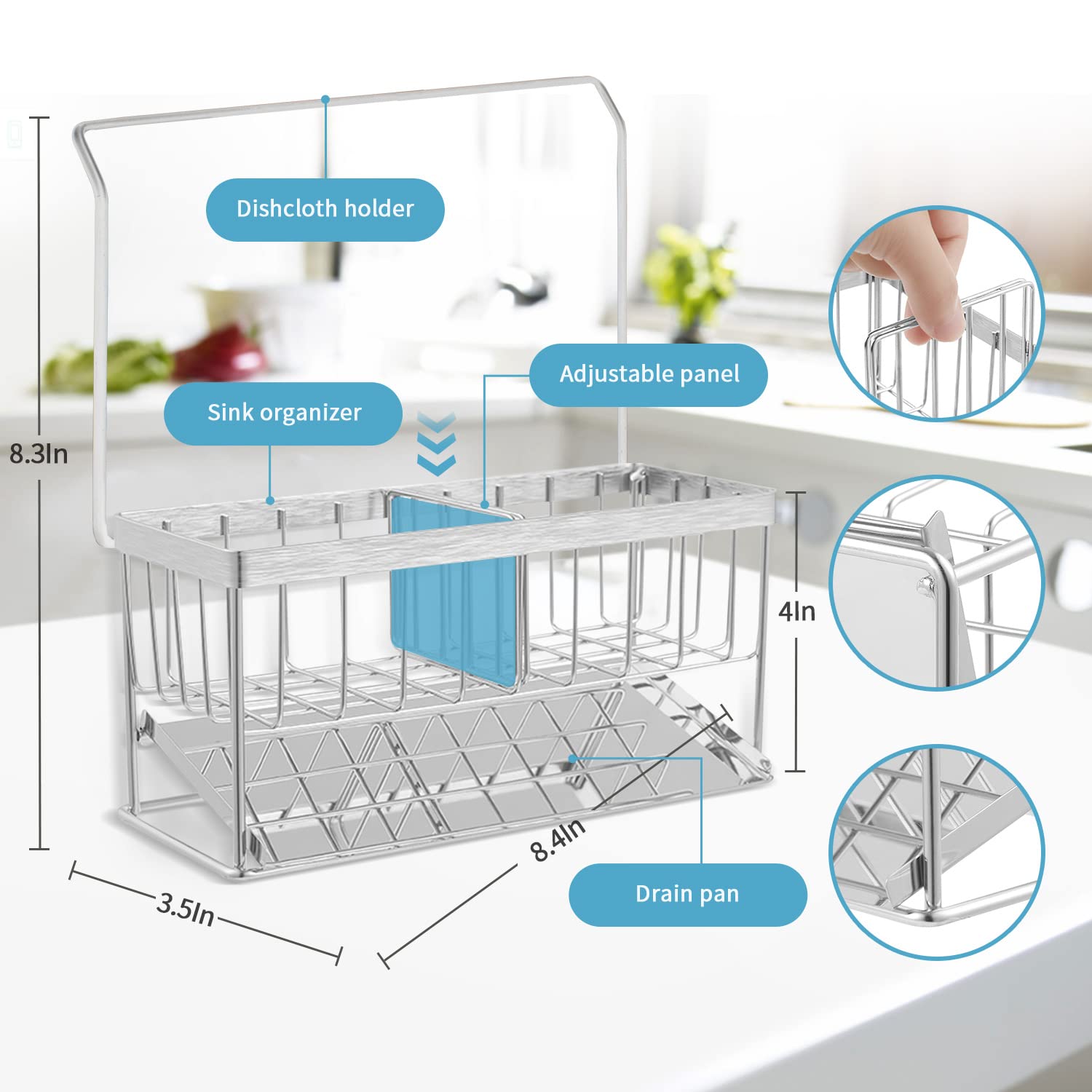 Dosatore di sapone per lavello da cucina - Acciaio inossidabile - Con tubo di prolunga da 1 m - Per cucine e bagni - 24 mm - Argento | Leroy Merlin
