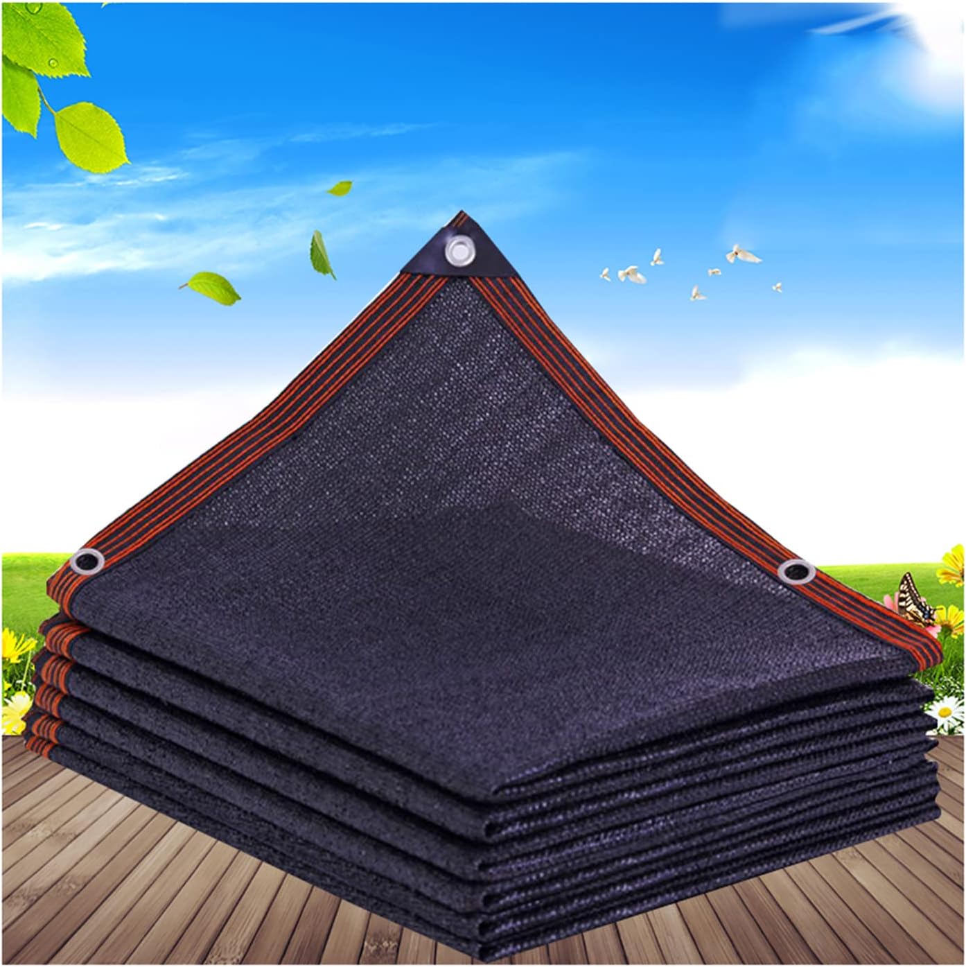 Shade Net,Sunblock Shade Cloth,Sun Mesh Shade,Sunblock Shade,Black Premium Mesh Shade Panel with Grommets,for Plant Cover,Greenhouse,Barn,Top Shade Cloth Quality Panel,2*10m(6.56*32.81ft)