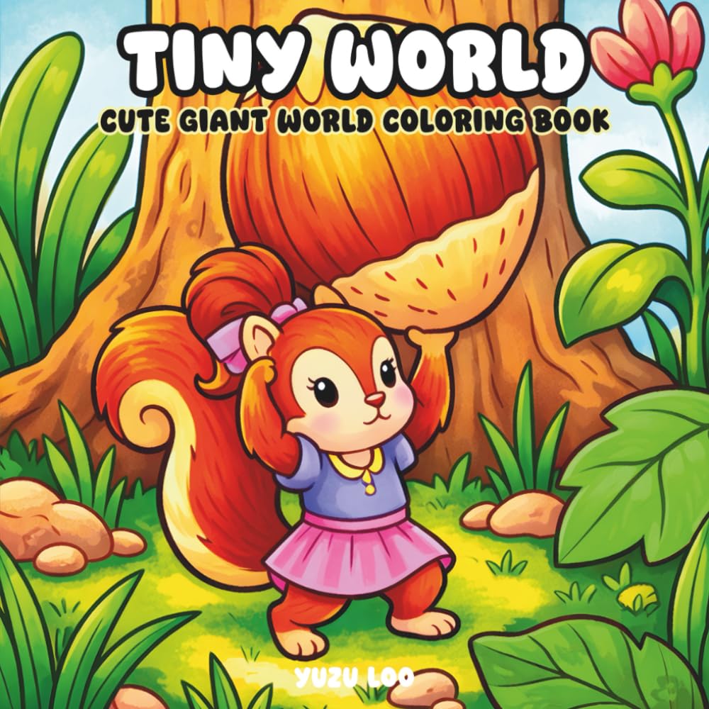Tiny World : Cute Coloring – 40 Cosy Drawings, Bold Line and Easy