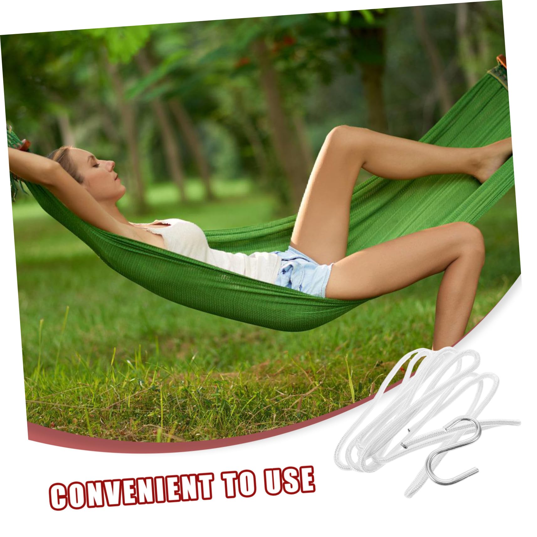 ibasenice Hammock Hook Rope Swing Rope Hanging Kit Swing Hanging Straps Hammock Supplies