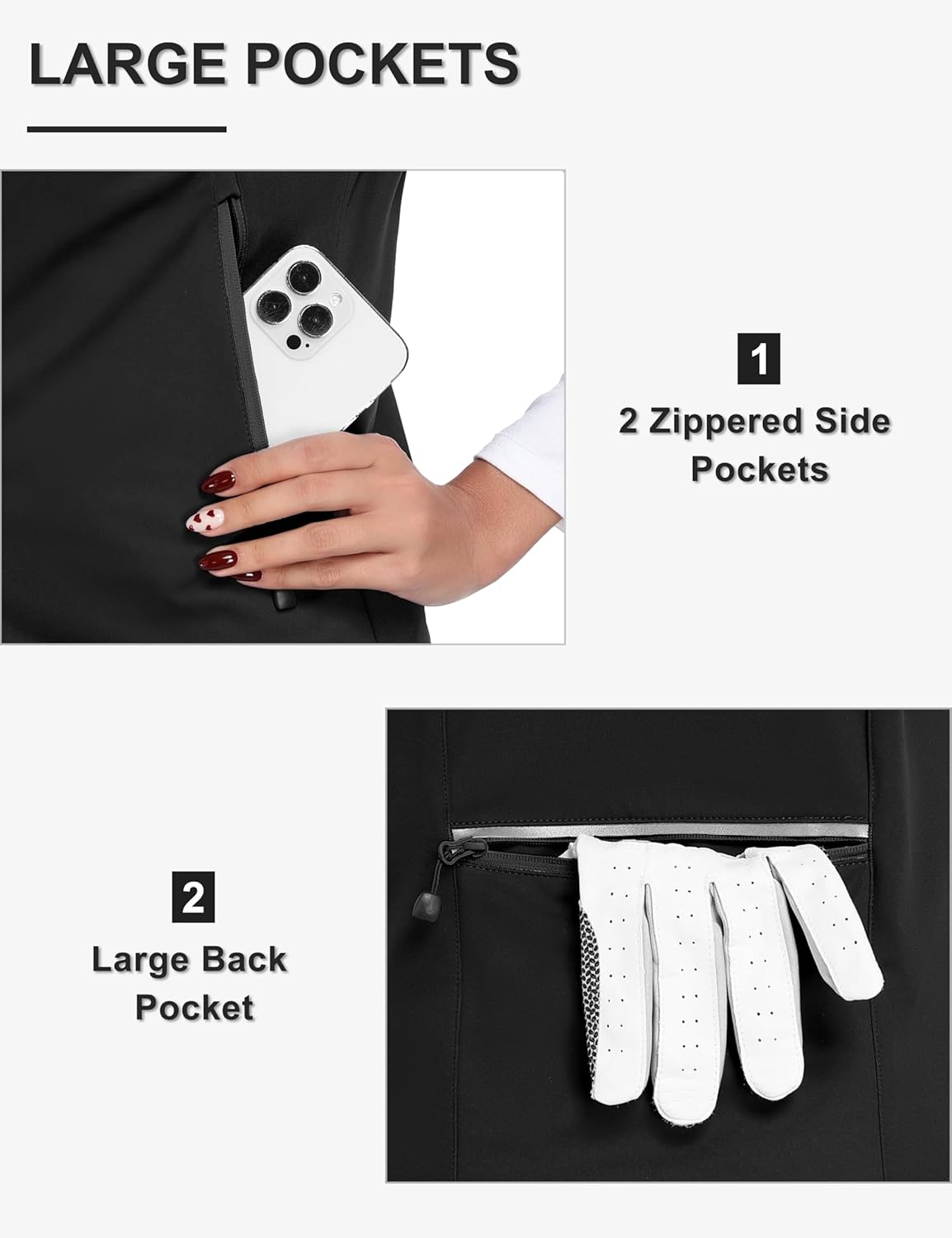 Little Donkey Andy Women's Short Sleeve Jacket Windproof Lightweight Vest for Golf Hiking Running