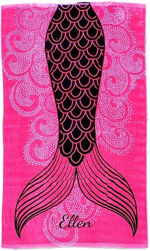 Miniatura 1 de 101 BEACH Summer Trendy - Toalla de playa grande con estampado de tortugas verdes nombre bordado