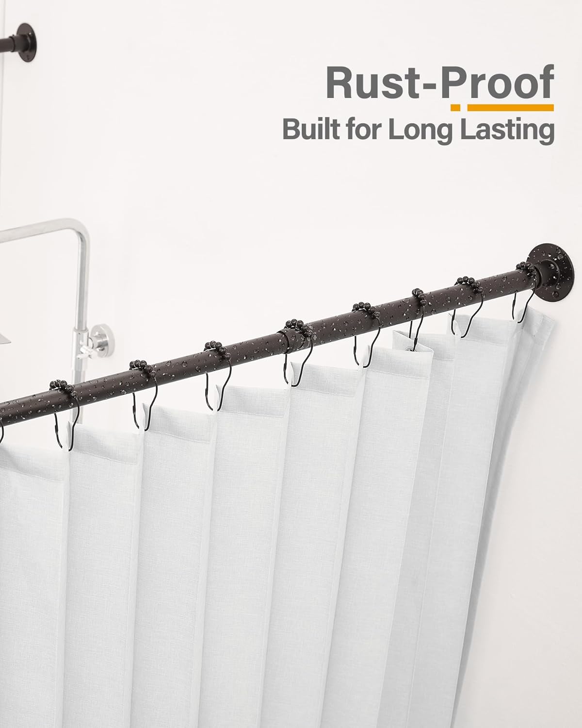 L Shaped Shower Curtain Rod & U Shaped Outdoor Shower Curtain Rod