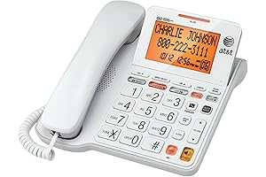 AT&T CL4940: The Corded Landline Phone with Answering Machine and Crystal-Clear Sound