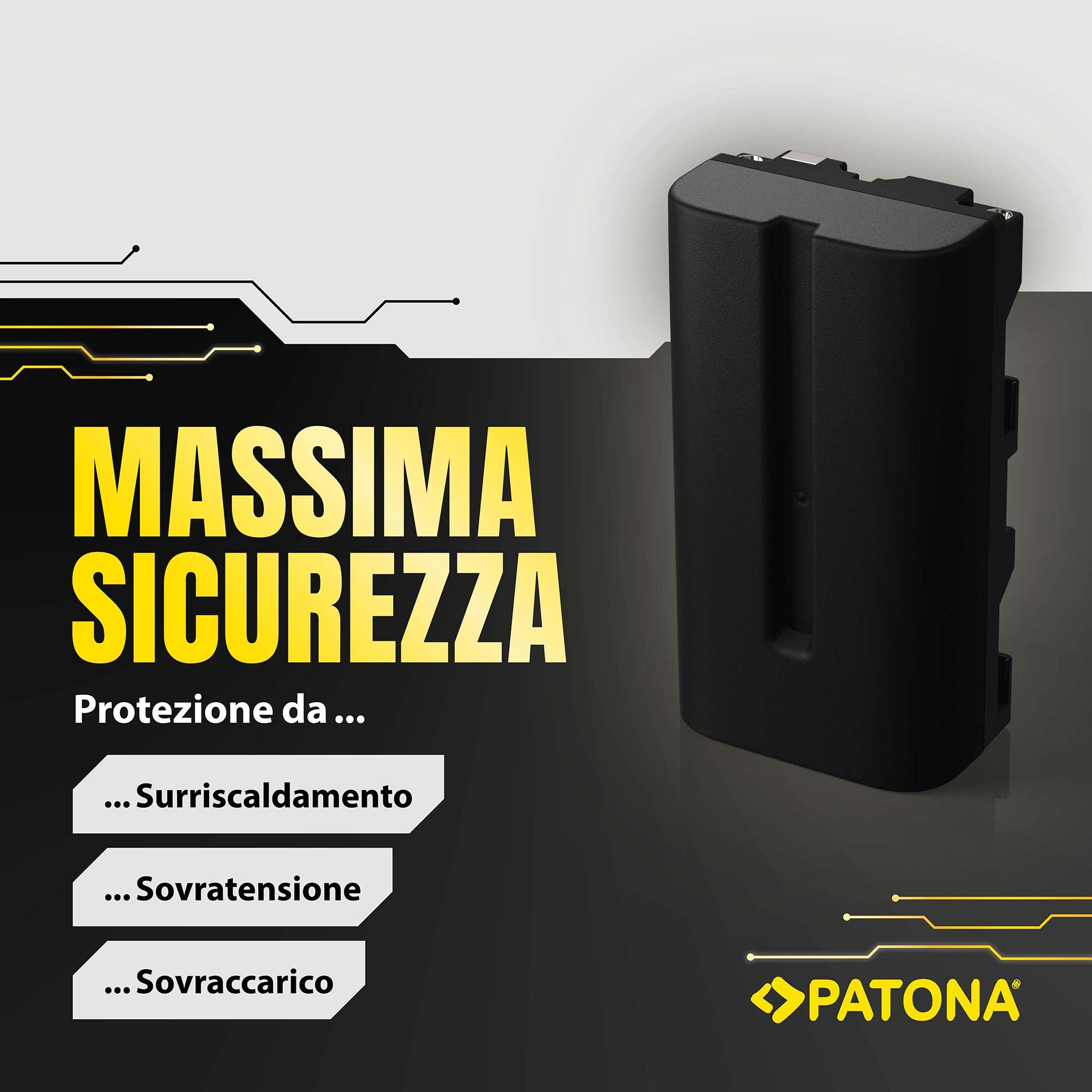PATONA 2x NP-F550 Batteria 2200mAh compatibile con videocamere Sony, indicatori LED, illuminazione, luce video, monitor, fotocamera, Battery NP-F750 NP-F950 NP-F970 NPF550 NP F550