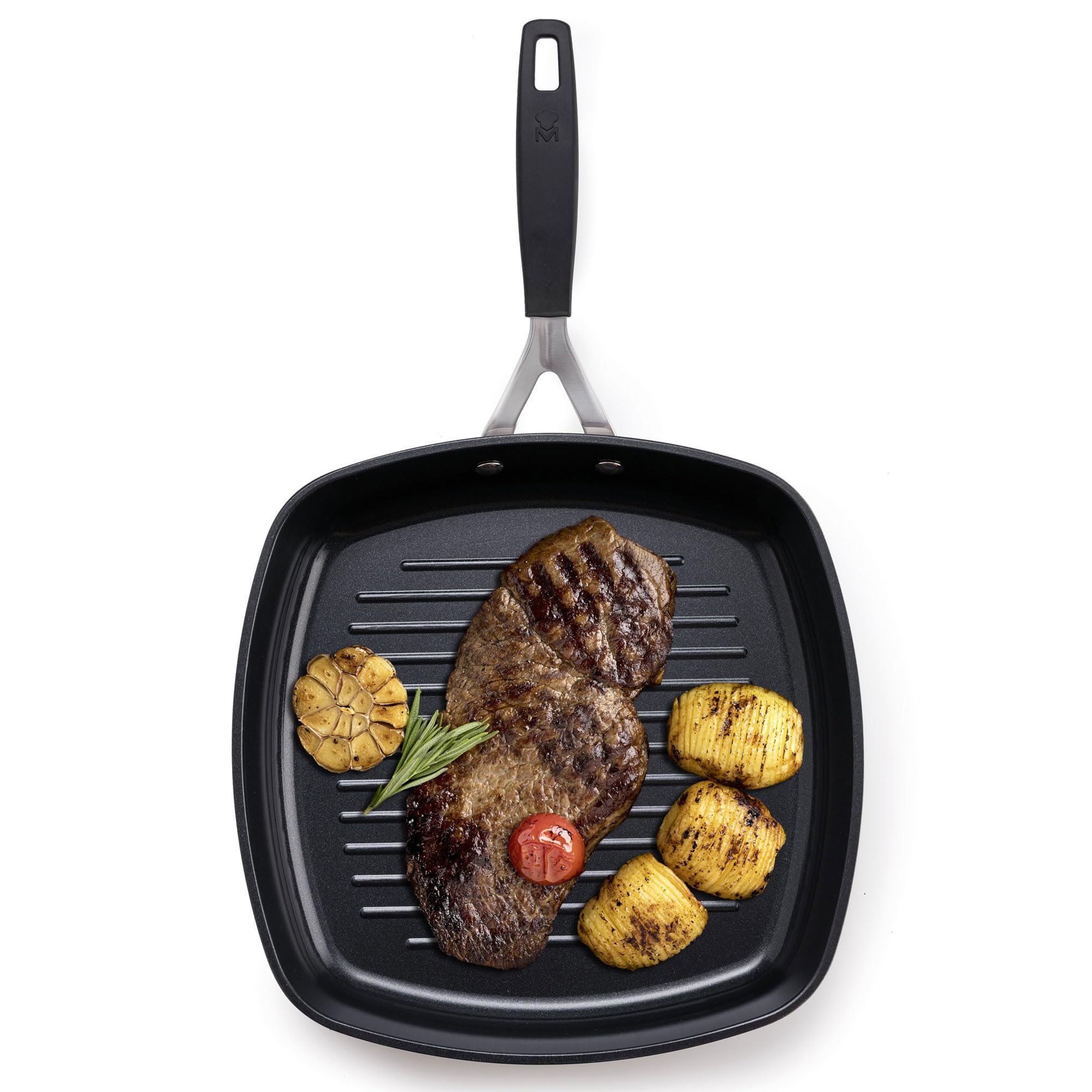 Masterpro Juego de Sartenes Smart Acero Inoxidable Ø 24 cm Ø 20 cm Ø 28 cm 3 Piezas