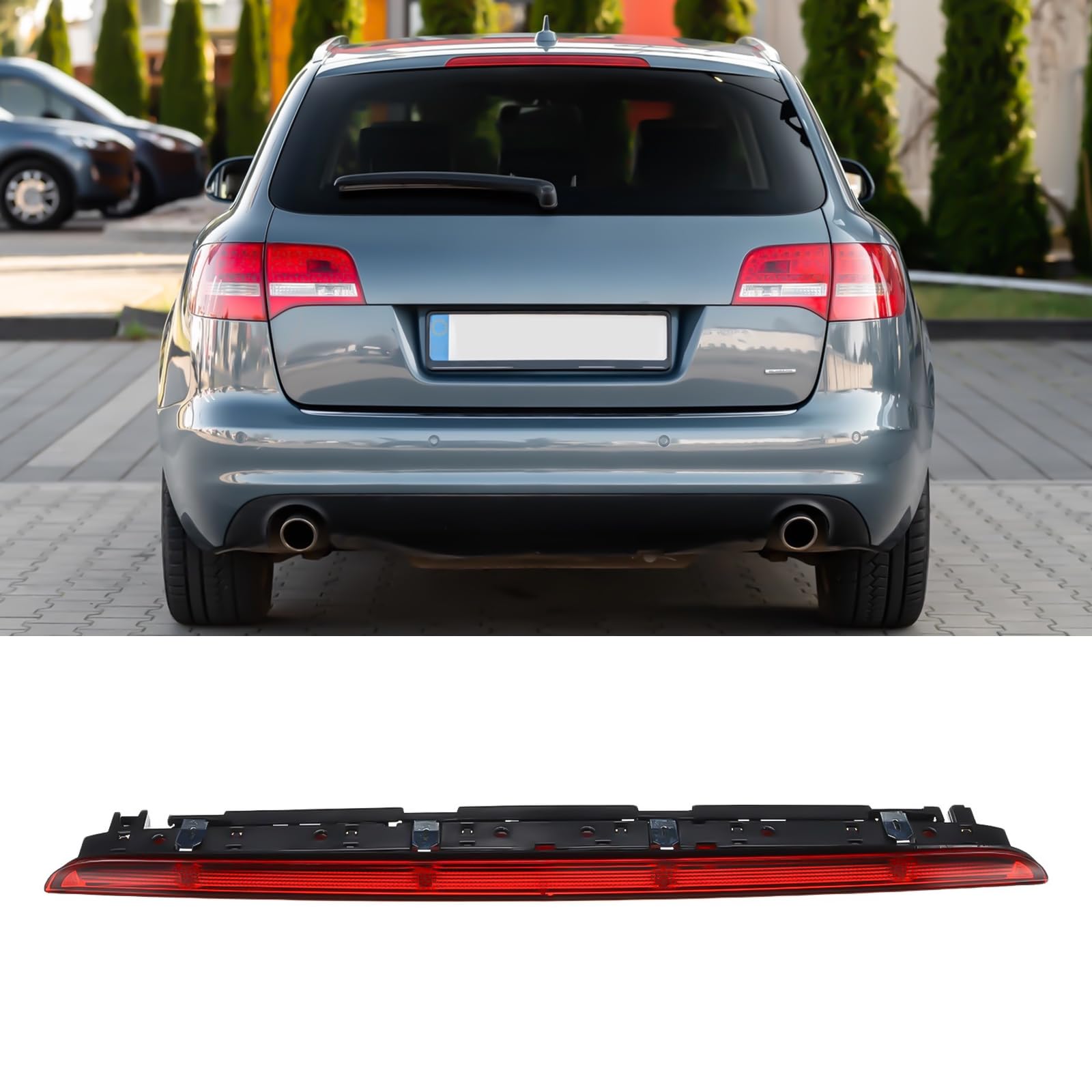 Terza luce freno posteriore High Level luce freno ricambio per 2005-2011 A6 Avant 4F5 S6 C6 4F9945097 923-271 (rosso)