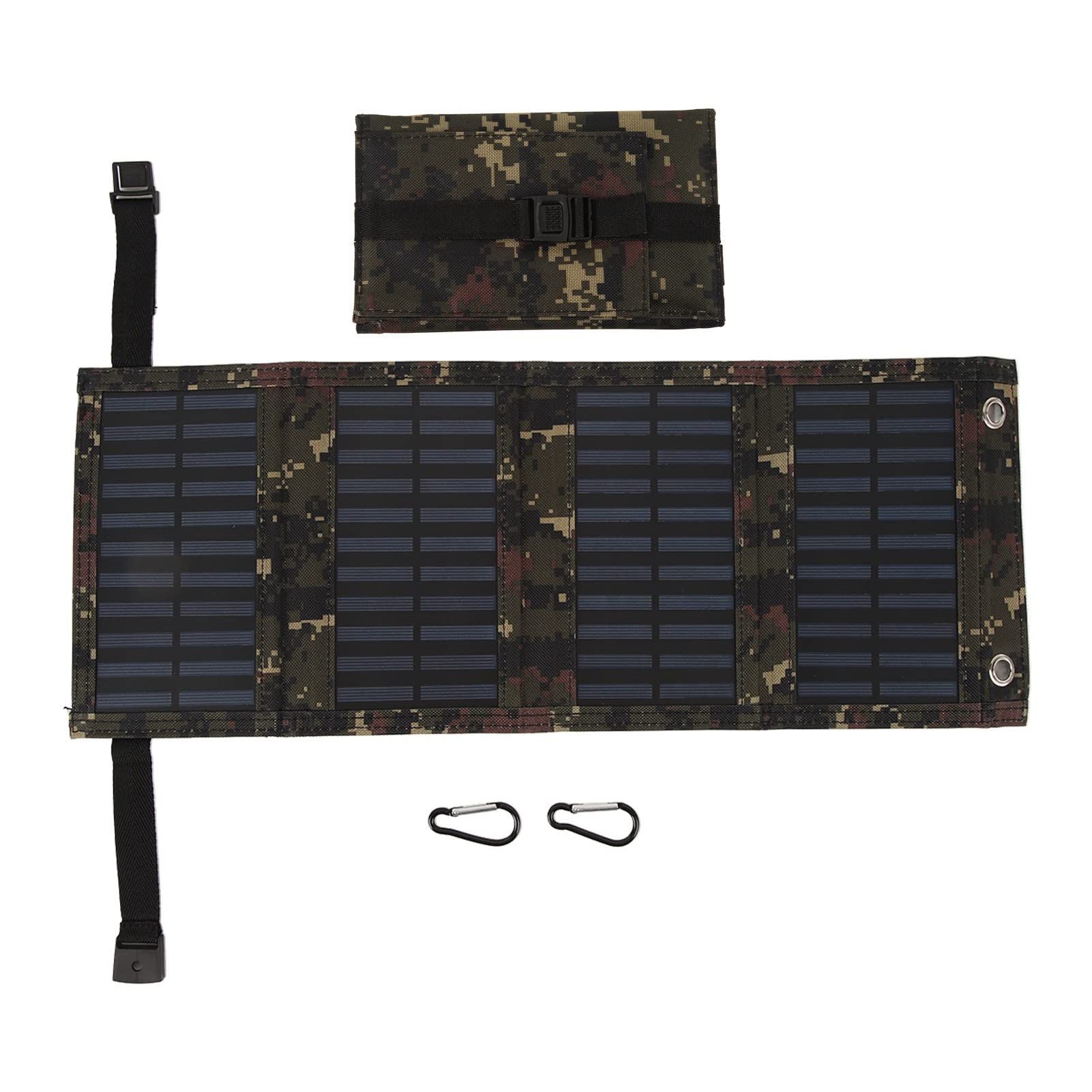 Pannello Solare Portatile Pannello Solare Pieghevole Caricatore 20W Monocristallino 5.5V IP65 Impermeabile Leggero con Indicatore di Ricarica LED per Campeggio (Verde scuro)