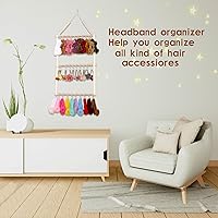 Vista 7 de YOcity Soporte Organizador de Diademas para Niñas Bebés Diademas Accesorios para el Cabello Organizador de Lazos para el Cabello Almacenamiento