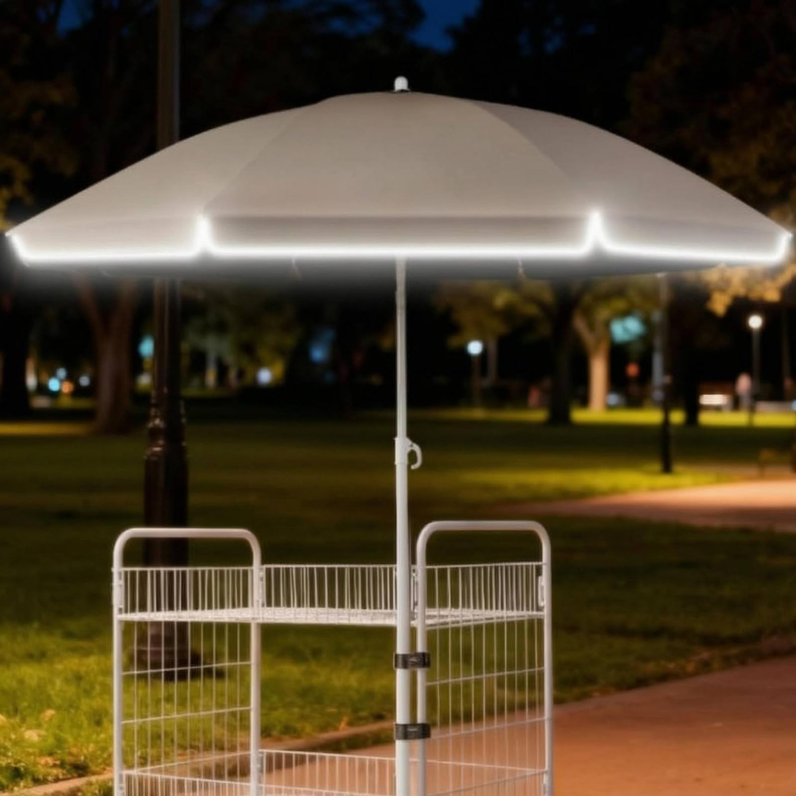 Baoblaze Ombrellone da Mercato Esterno Parasole Tenda Copertura Pongee di Vetro Asta Inclinabile Pieghevole a 115cm per Trasporto Facile Adatto a Banchi, color to 2
