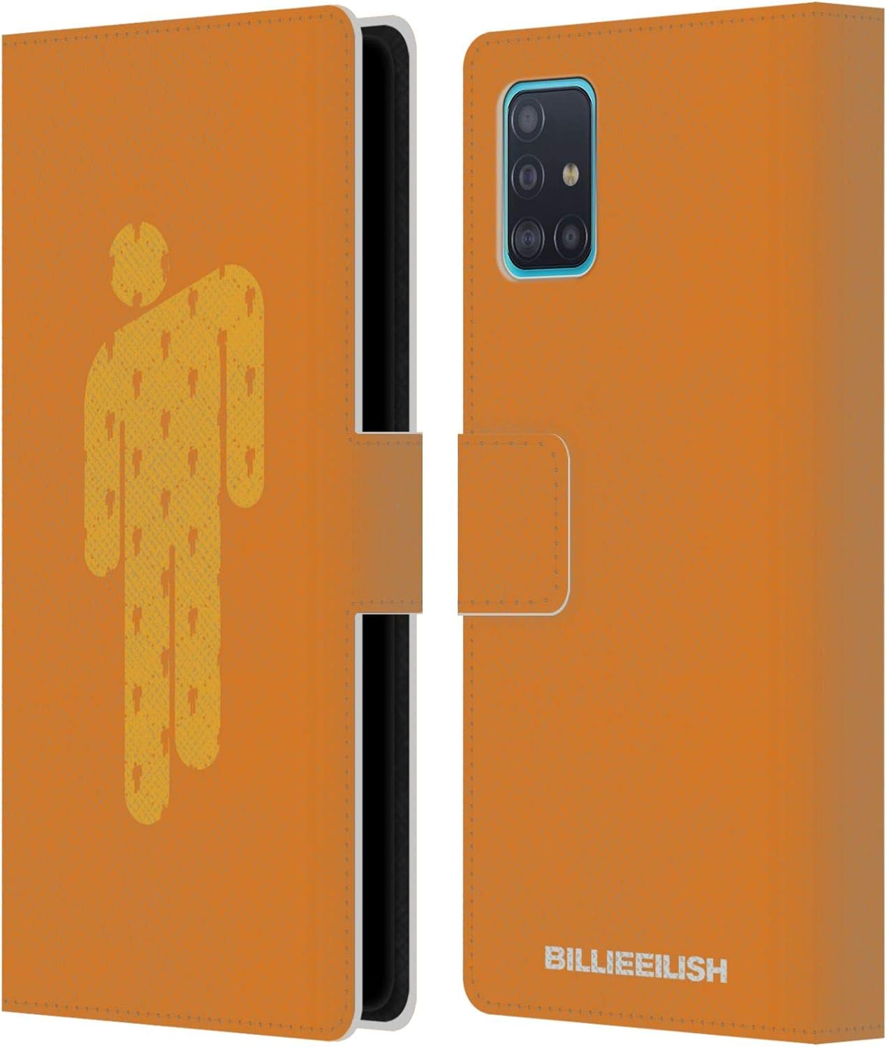 Head Case Designs Officially Licensed Billie Eilish Blohsh Orange Key Art Leather Wallet Case Compatible with Samsung Galaxy A51 (2019)