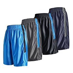 Gary Com 4 Pack Mens Basketball Shorts Gym Workout Athletic Quick Dry Shorts with Deep Pockets and Elastic