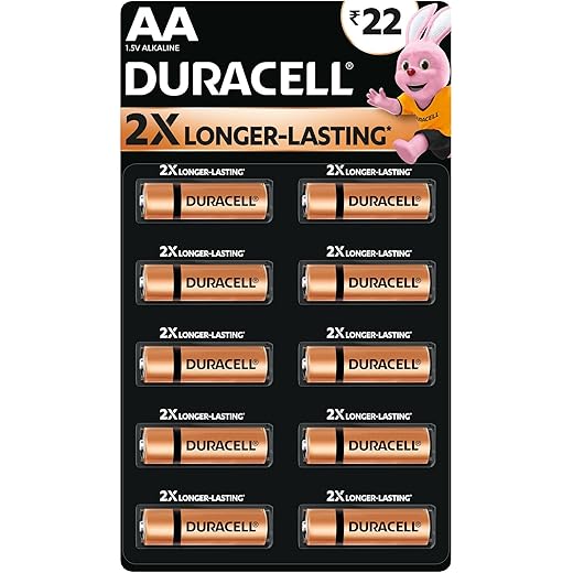 Duracell Alkaline AA Battery Pack of 10