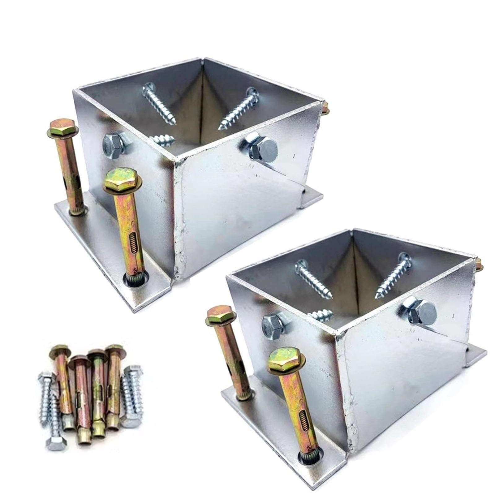 1 2 3 4 Pezzi Staffa di Base per palo, pergolato Cassetta Postale ringhiera Ponte palo Avvolgente/Gonna Kit di Ancoraggio 2x2 3x3 4x4 5x5 6x6 7x7 8x8 Pollici Supporto Quadrato Fondazione fac