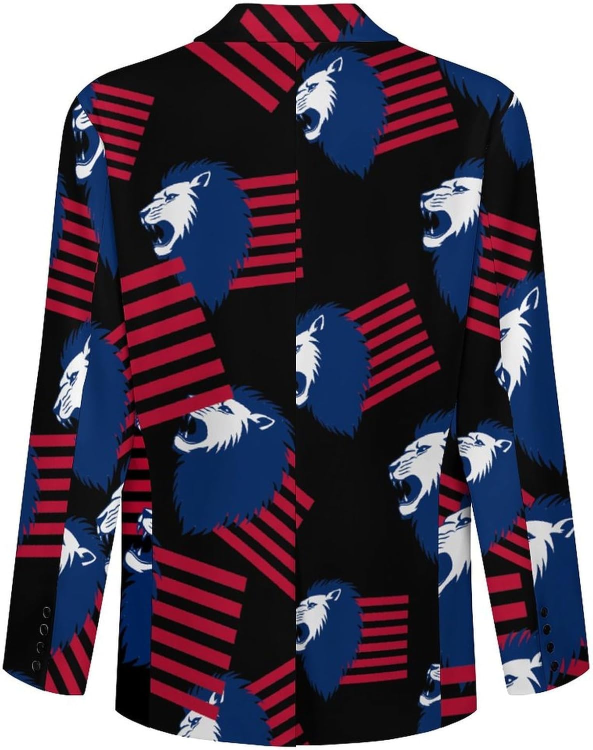 United States Lion Flag Fashion Blazer for Men Suit Jackets Lightweight Button Lapel Sport Coats