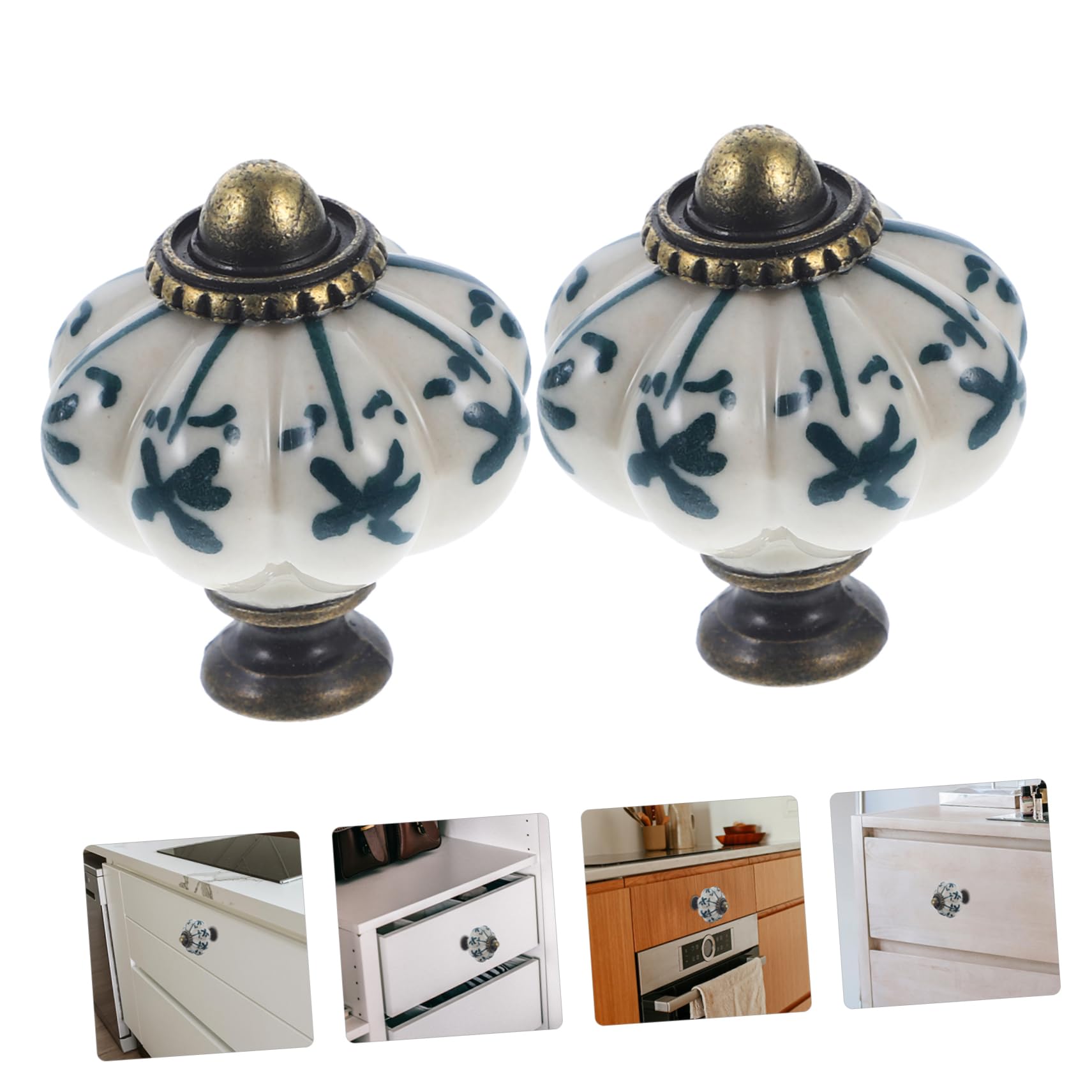 Angoily 12pezzi Pomelli Ceramica Vintage per Cassettiera Maniglia Porta Armadio Pomello Mobili in Ceramica Design Elegante e Pratico