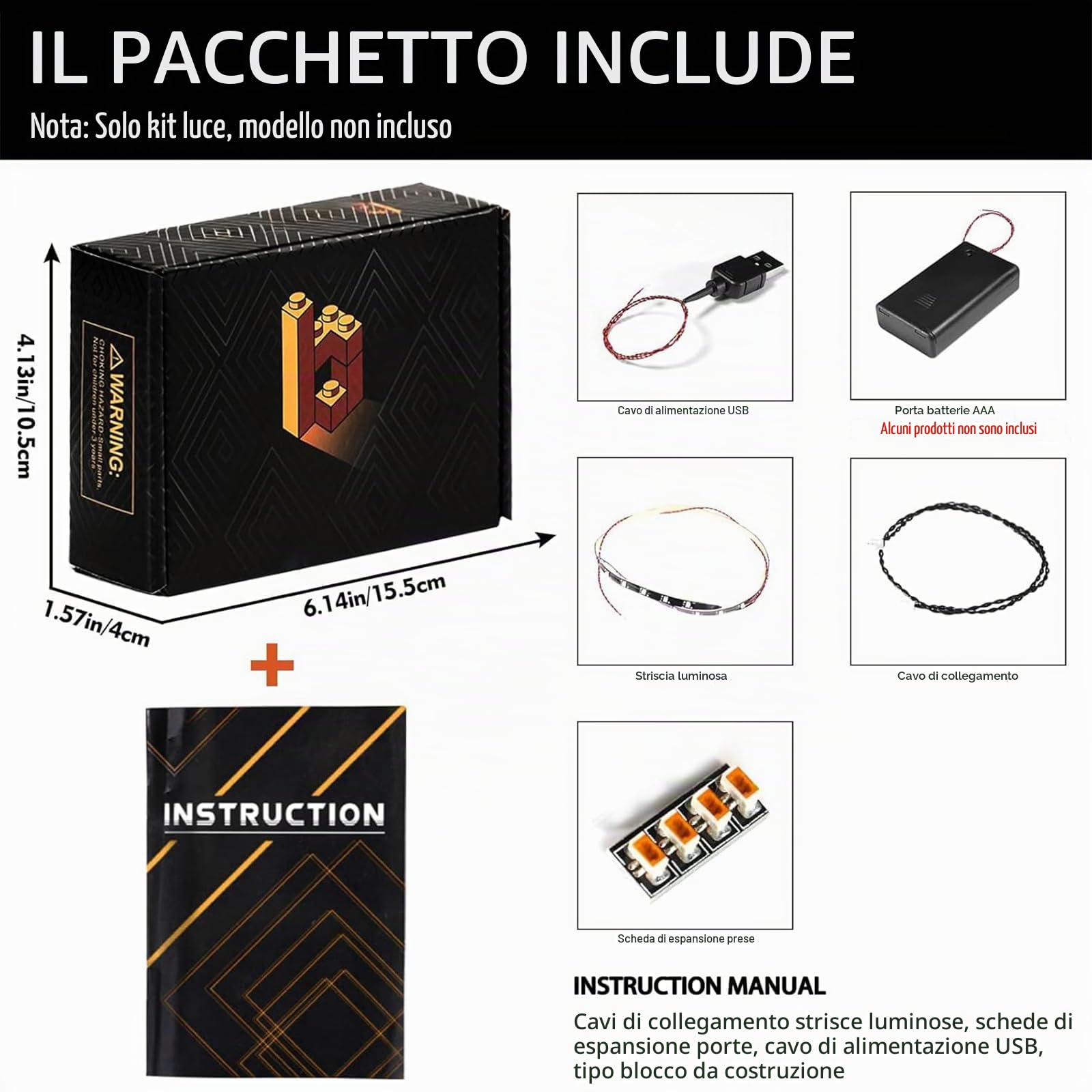 Kit di illuminazione a LED per Lego 43032 FIFA World Cup 2026 Ufficiale Emblem – Alimentato USB Effetto Apparecchi DIY Senza Saldature Facile da installare (Modello Non Incluso)