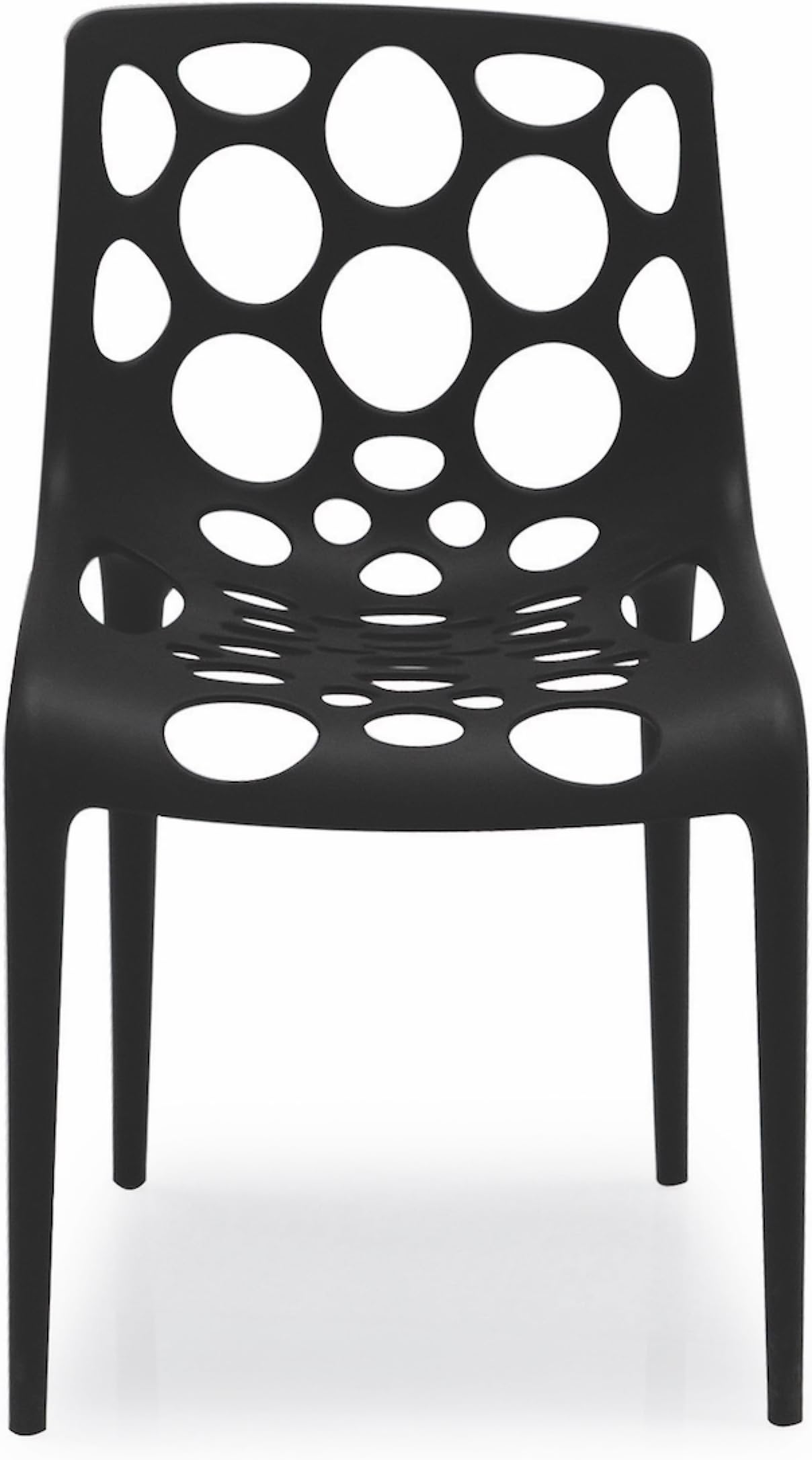 Connubia "Hero Polypropylene Matt Black Outdoor Stackable Chair