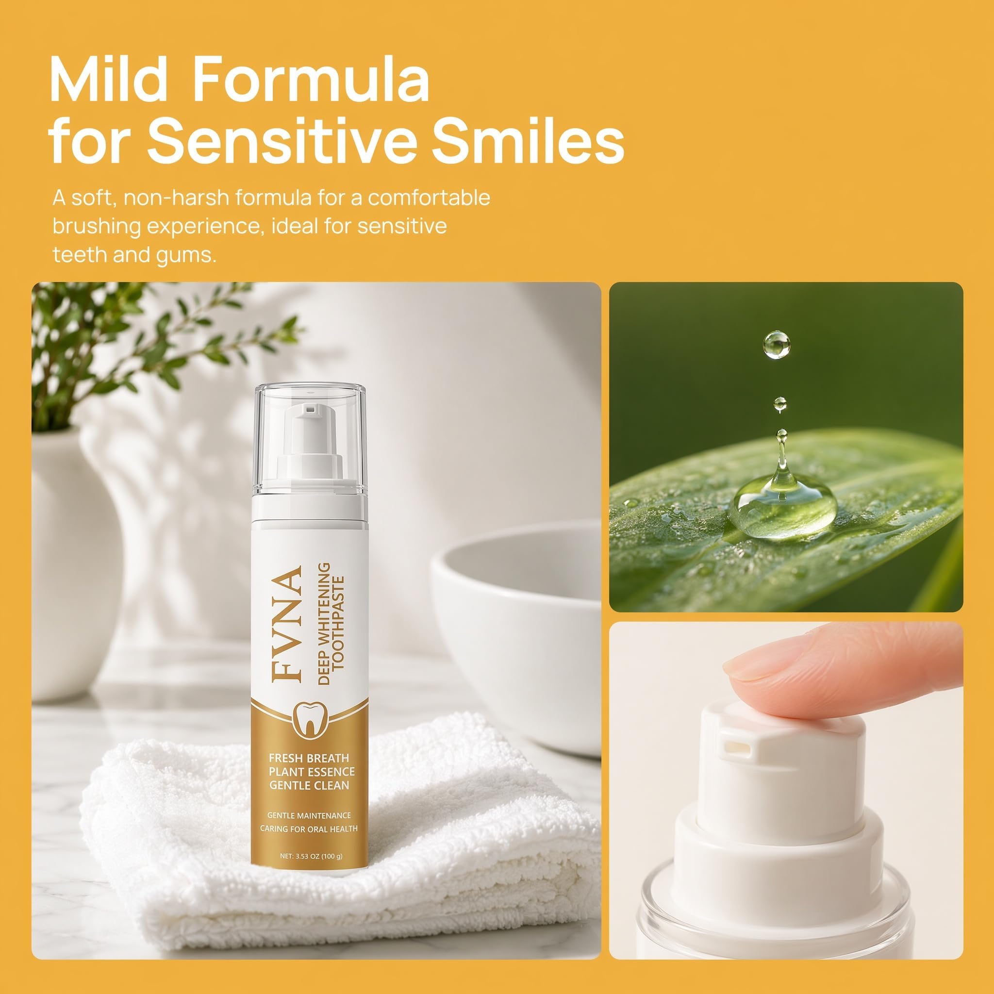 Dentifricio sbiancante, pulizia profonda, protezione delle gengive e alito fresco, rinforza i denti, sbiancante, formula naturale, per uomo e donna