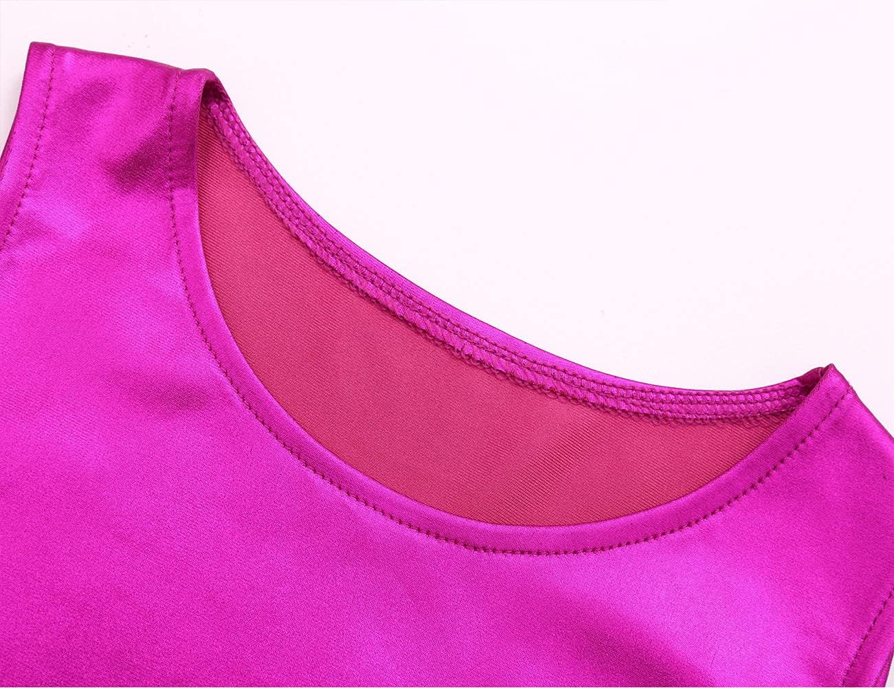 LUCKYGAL Girls Metallic Dresses Sparkly Shiny Party Twirl Dress Sleeveless Outfits - Image 3