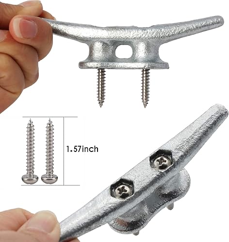 Miniatura 2 de Tacos de muelle de 4 pulgadas 46812162024, tacos de cuerda para muelle de barco, tacos marinos de hierro con accesorios para cubierta, decoración