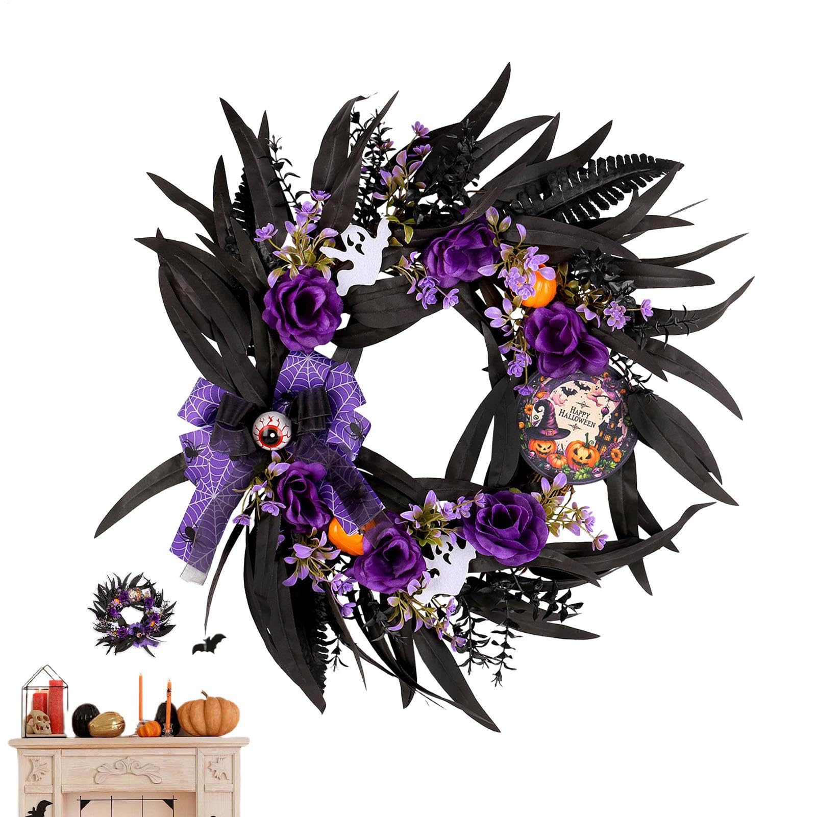 Couronne gothique d'Halloween pour sublimer votre porche et vos fenêtres