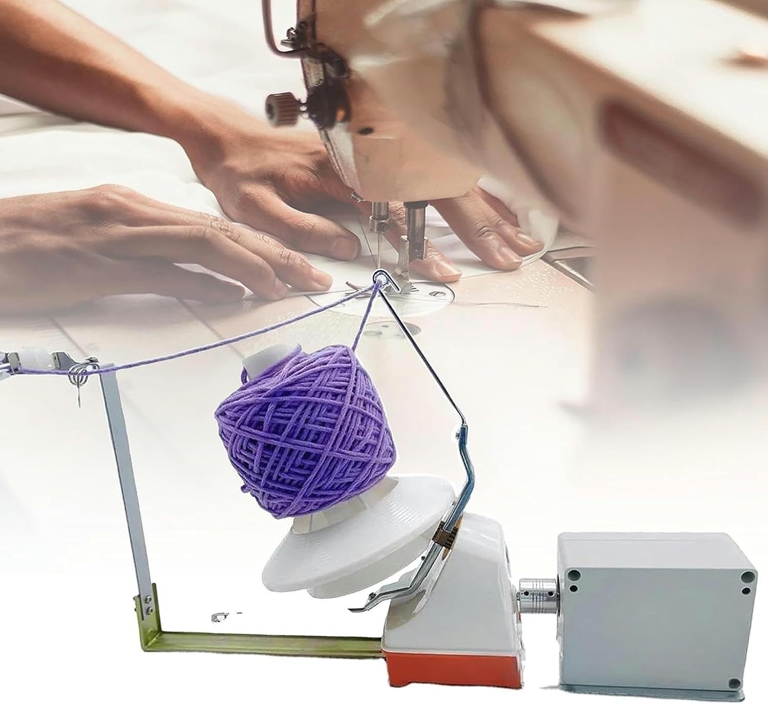 Electric Yarn Winder, Automatic Knitting Crochet Ball Winding Machine, Can Wind 500g Yarn Balls, Adjustable Speed, Can Evenly and Quickly Wind Metallic Yarn/Wool//Nylon Yarn