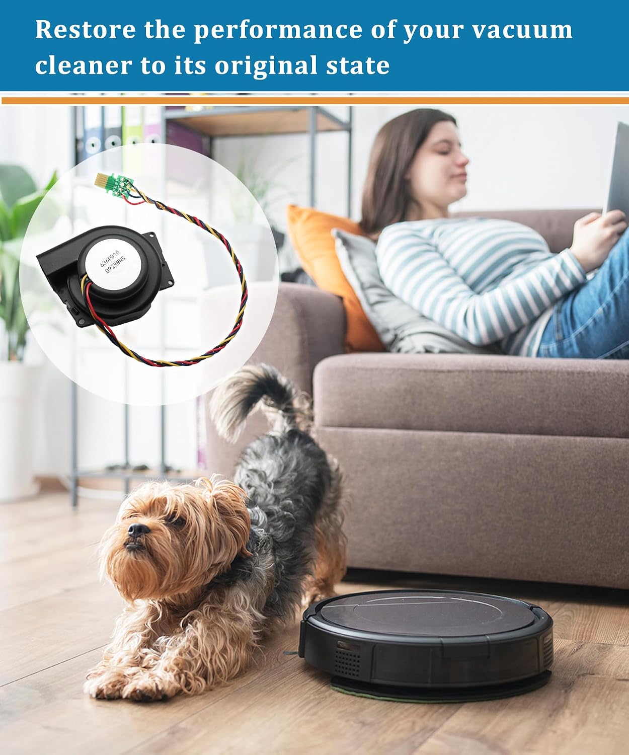 Vacuum Cleaner Engine Ventilation Motor Fan Compatible with iRobot Roomba i1,i2,i3,i3+,i4,i5,i6,i7,i8,i9,j7,j7+,j8,j8+,j9 etc,Sweeper Fan Module Replacement Accessories,Fixs Error 26
