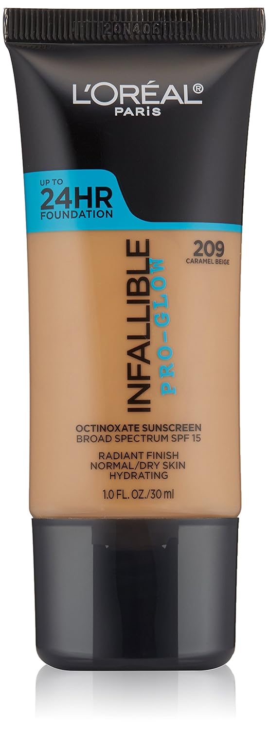 L'Oréal Paris Infallible Pro-Glow Foundation, Natural Beige, 1 fl. oz.