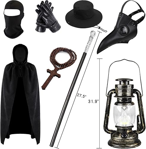 Miniatura 5 de Disfraces de Halloween aterradores para hombres, disfraz de médico de la peste máscara para regalos de fiesta de graduación