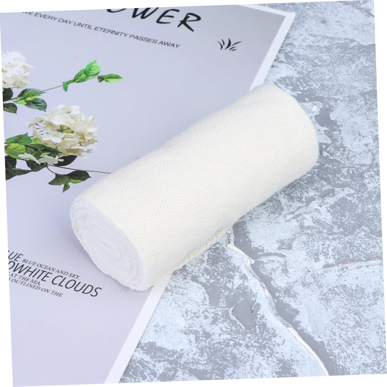 6roll Elastic Plain Bandage Material for Wound Care Stretchable Wrap Comfortable Elastic for Home School Use