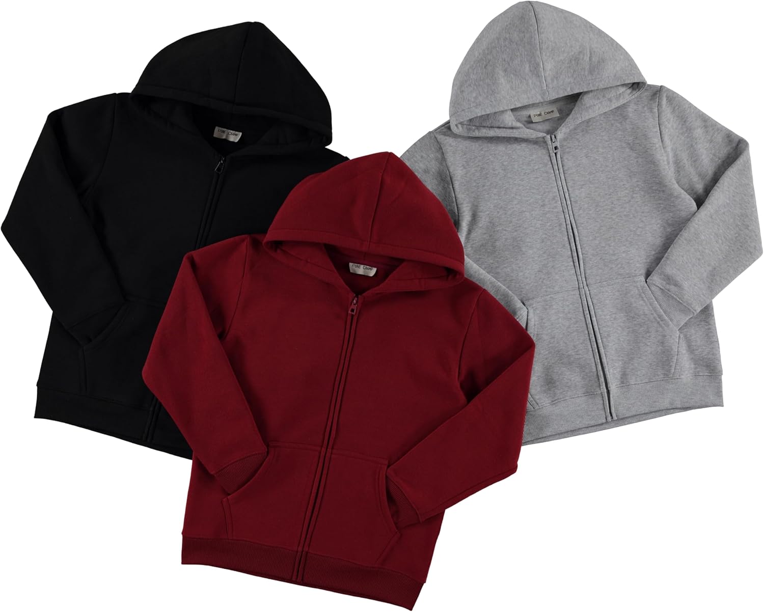PURE CHAMP Boys Hoodies 3 Pack Fleece Pullover & Zip-Up Sweatshirts for Boys Kids Youth Plain Basic Everyday Wear Sizes 4-20 - Image 3