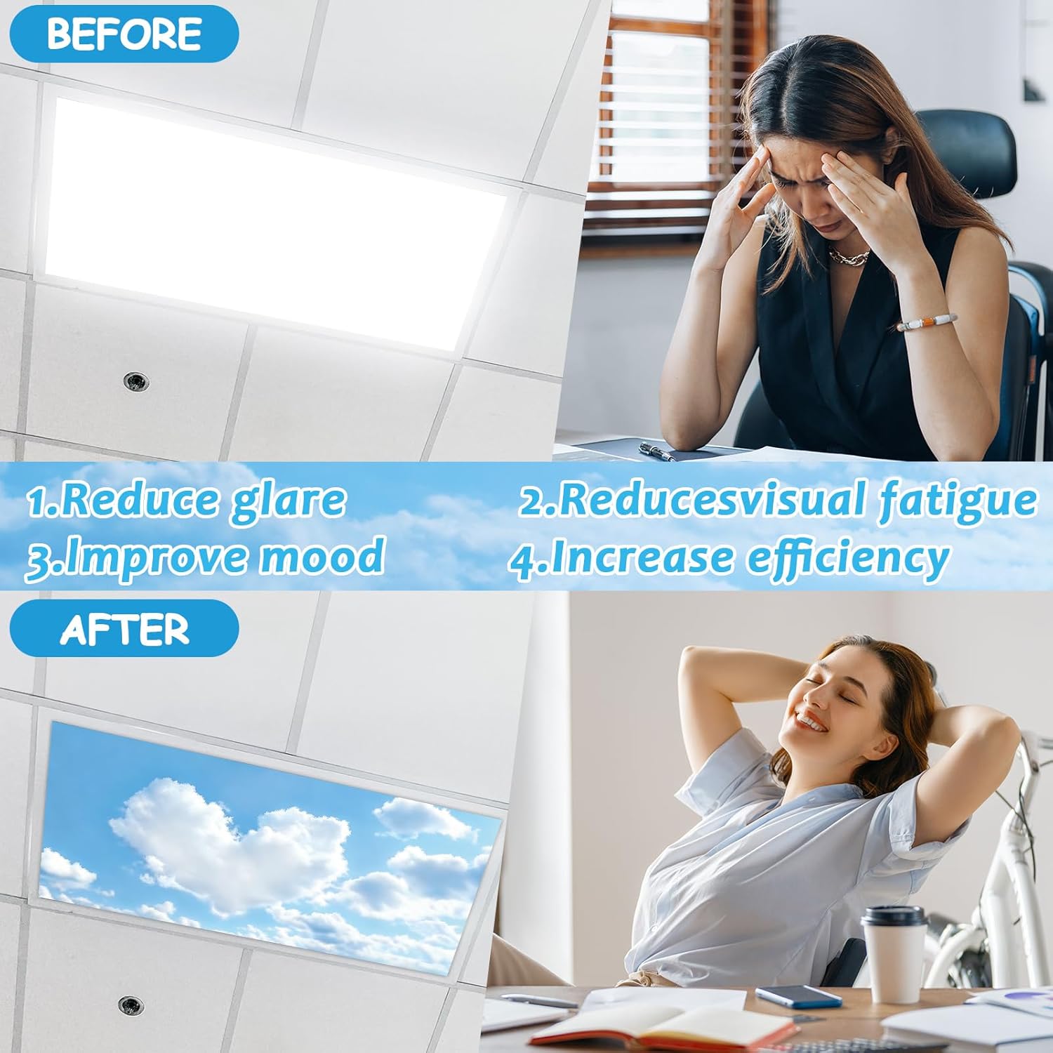 12 Pcs Fluorescent Light Covers with 120 Magnets Decorative for Classroom Ceiling Light 4 x 2 Feet Magnetic Lights Covers Filter Easy Install for Office Hospitals & Home Drop Ceiling Supplies (LOVE)