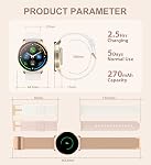 Smart Watch pour les femmes (appel de marque/réponse), 1.32" HD Plein écran tactile Smartwatch pour Android iOS Téléphones Waterproof Fitness Tracker avec AI Pedomètre de sommeil, Cadeaux pour les femmes
