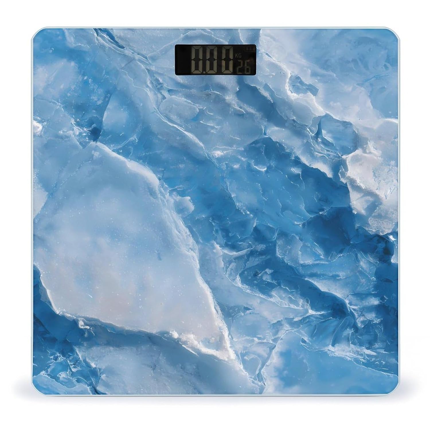 Blue Iced Digital Body Weight Scale LCD Backlight Display for Bathroom Gym
