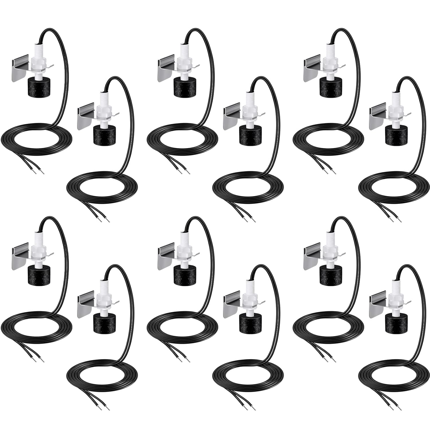 12 Pack AC Pan Float Switch Compatible with SS3, HVAC Float Switch, Water Leak Detector for HVAC System Drain, Install on Primary and Auxiliary Drain Pans