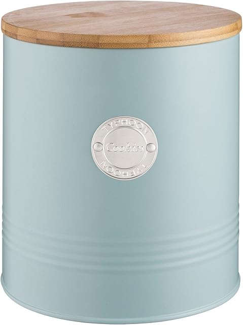 Typhoon Living Cookie Storage, Steel, Blue, 16 x 16 x 18 cm