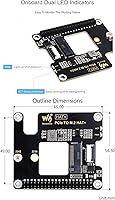 Vista 7 de Adaptador PCIe a M.2 para Raspberry Pi 5, compatible con protocolo de unidad NVMe compatible con unidad de estado sólido M.2 tamaño 2230/2242
