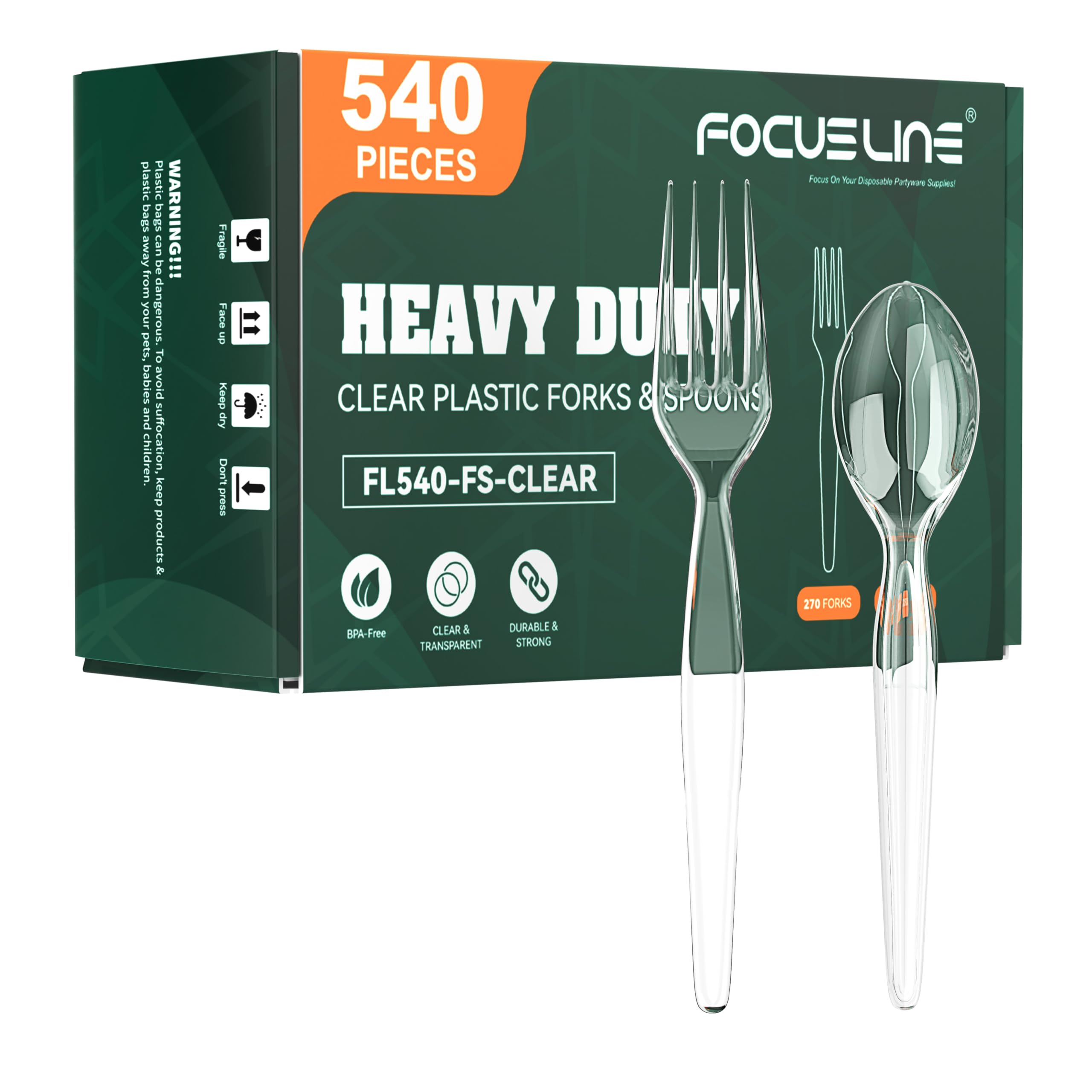 FOCUSLINE Disposable Silverware Set - Heavy Duty -9 FOCUSLINE Disposable Silverware Set - Heavy Duty -9