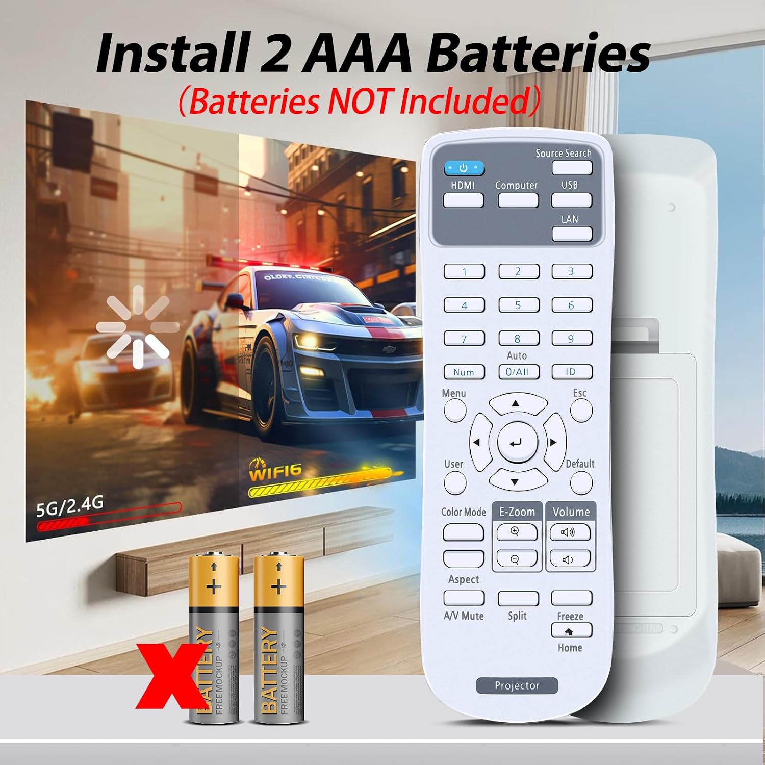 New Projector Remote Control for Epson CB-E10 CB-L735U 219735300 EB-L530U EB-L630SU Home Projector image 4