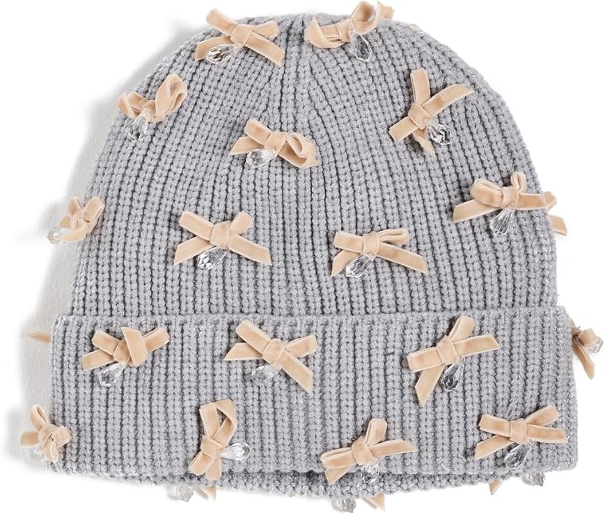 Lele Sadoughi Women's Bow Embellished Beanie