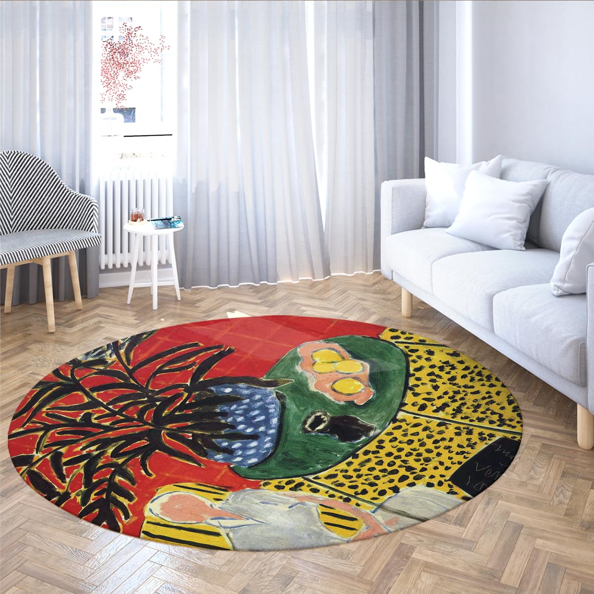 Tapis pour salle à manger lavable de 160cm éliminant la peur des taches dans la cuisine
