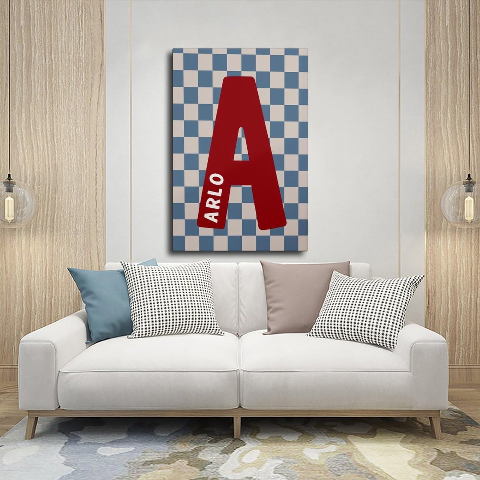 Poster sur toile avec thèmes éducatifs de l'alphabet de A à Z (11) - Décoration murale pour salon, chambre à coucher - 40 x 60 cm