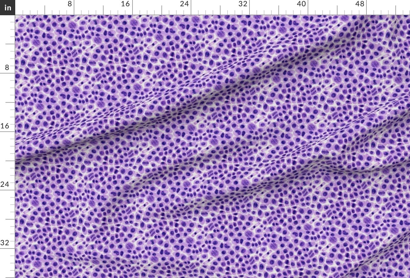Spoonflower Fabric - Science Biology Purple Printed on Upholstery Velvet Fabric Fat Quarter - Upholstery Home Decor Bottomweight Apparel