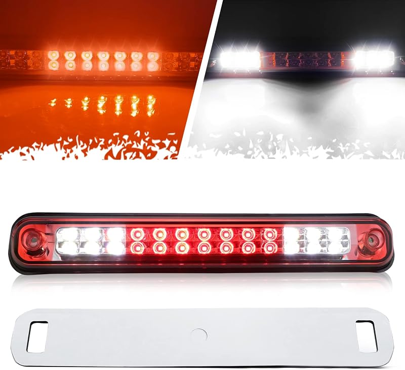 Luz de freio central elevada LED Bomusou para Chevy Silverado, Blazer e Chevy/GMC C/K – Lente vermelha